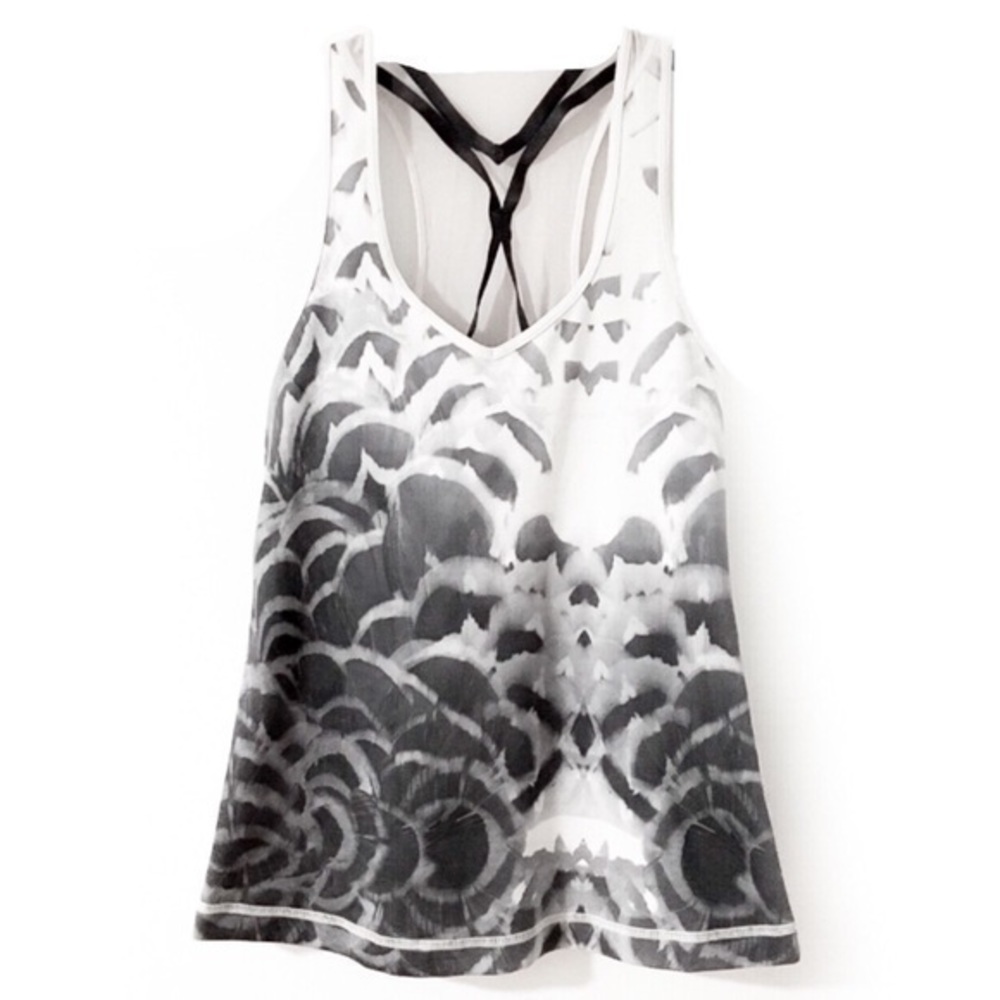 Lululemon Athletica Graphic Backless Sleeveless Top